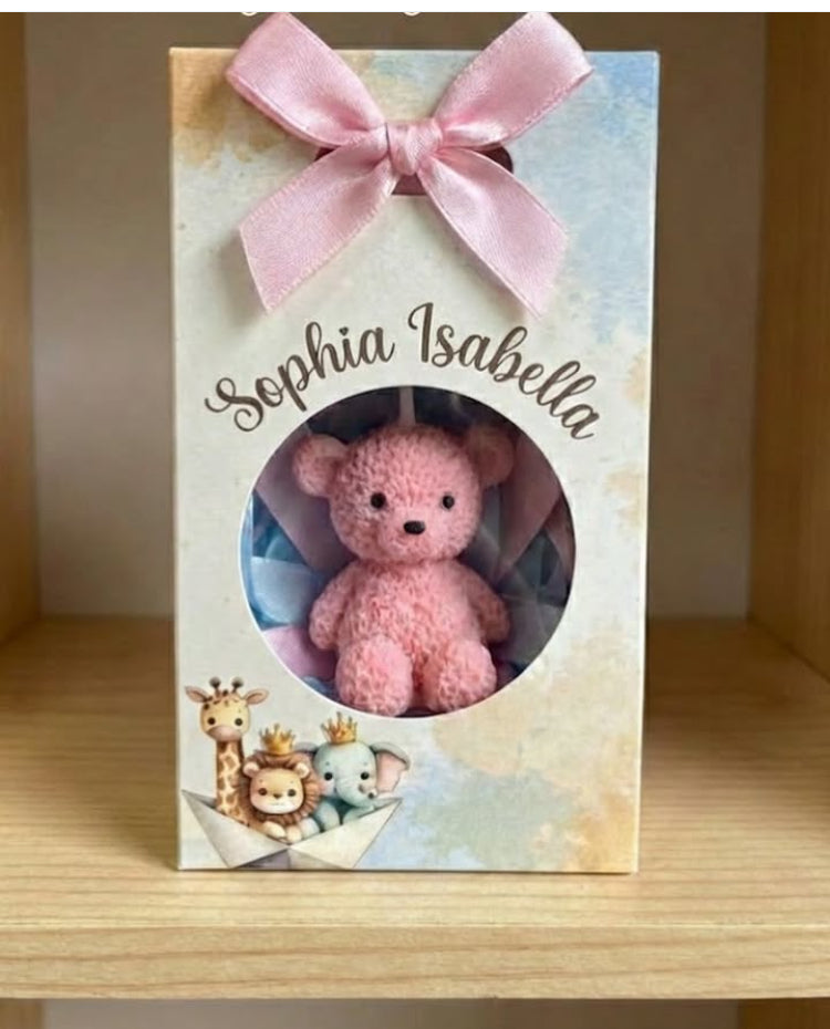 Osito en caja para baby shower