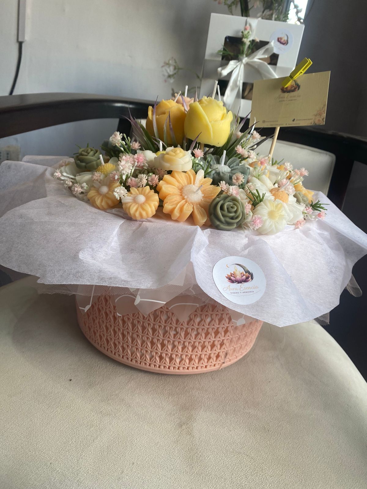 Bouquet de Velas Artesanales + Quemador Wax Melt