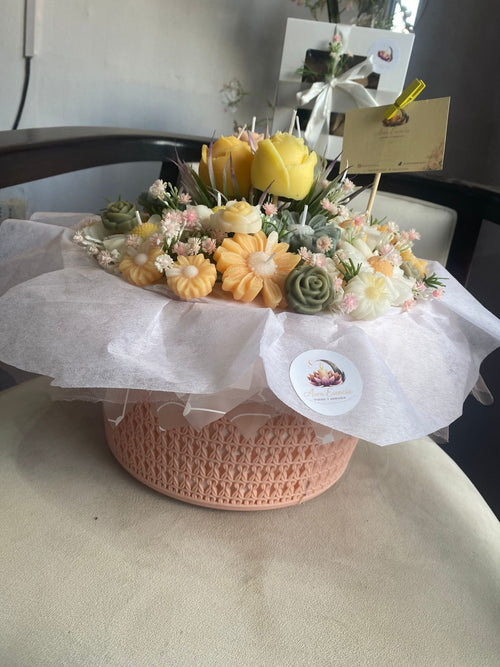 Bouquet de Velas Artesanales + Quemador Wax Melt
