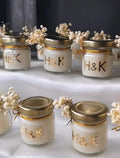 vela en frasco personalizada