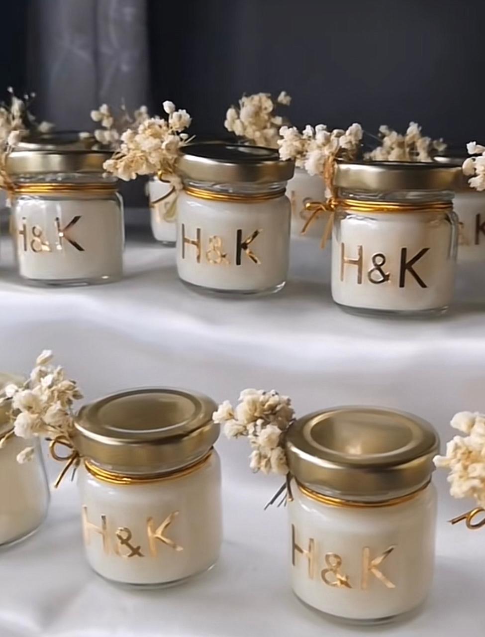 vela en frasco personalizada